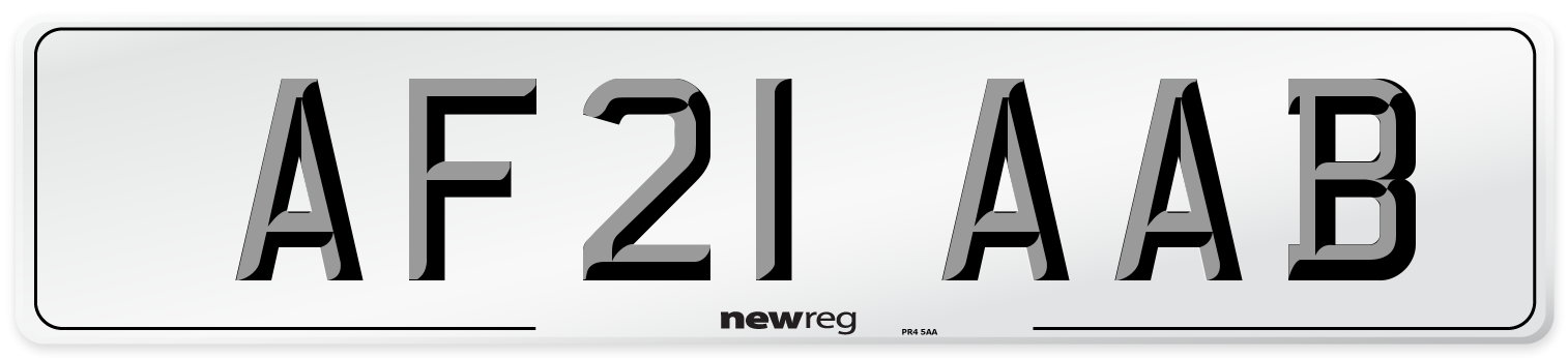 AF21 AAB Number Plate from New Reg
